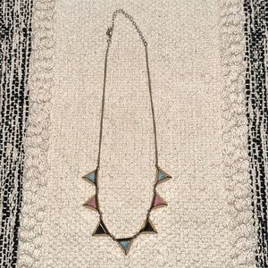 triangle stone necklace